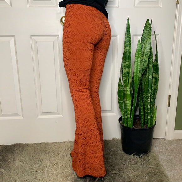 American Eagle Outfitters Pants - American Eagle orange flare stretchy pants
